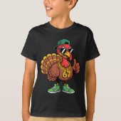 67 Thanksgiving Funny Turkey Wearing Cap Sungles S Tシャツ (正面)
