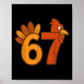 67 Thanksgiving Math Turkey Funny Brainrot Math Te ポスター (正面)