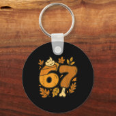 67 Thanksgiving Meme Funny Six Seven Gen Alpha Sla キーホルダー (正面)