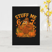 67 Thanksgiving Turkey Stuffing カード (黄色い花)