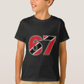 67 Trinidad Togo Flag Number Design  Tシャツ (正面)