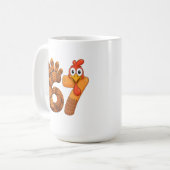 67 turkey thanksgiving funny コーヒーマグカップ (正面左)