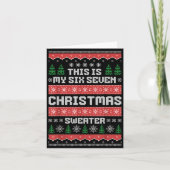67 Ugly Christmas Sweater Six Seven Meme Xmas Whit カード (正面)