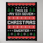 67 Ugly Christmas Sweater Six Seven Meme Xmas Whit ポスター (正面)