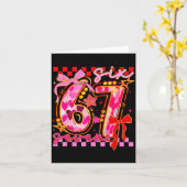 67 Valentine Day 6 7 Meme Six Seven Girl Kids  カード (黄色い花)