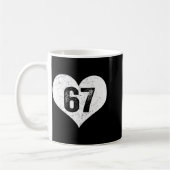 67 Valentine Funny Six Seven 6 7 Meme Gen Alpha Sl コーヒーマグカップ (左)