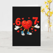 67 Valentine Six Seven Cute Hearts 6 7 Meme Gen Al カード (黄色い花)