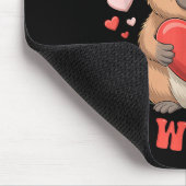 67 Valentines Capybara Wishes Cute Meme Hearts Say マウスパッド (コーナー)