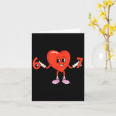 67 Valentines Funny Six Seven Cute Heart 6 7 Meme カード (黄色い花)