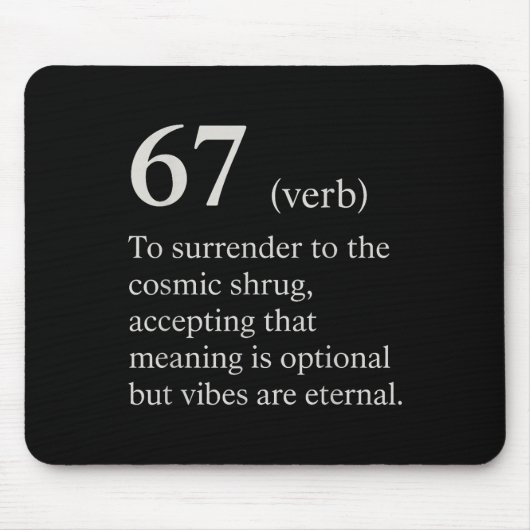 67 Verb Definition Meme Funny Internet Joke Trendi マウスパッド (正面)