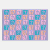 67 Wrapping Paper Flat Sheet Set of 3 ラッピングペーパーシート (正面3)