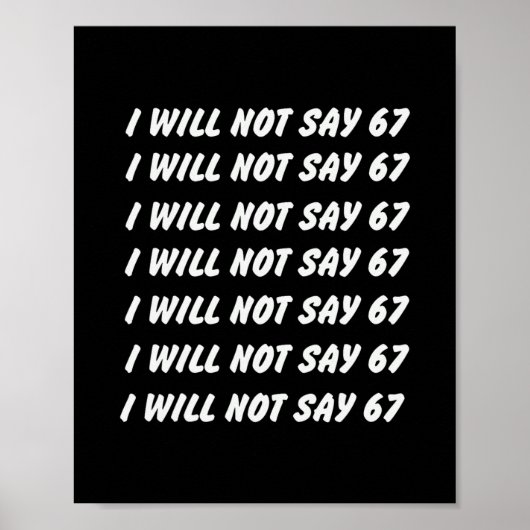 67 Write Lines Six Seven 7endy 6 7endy 67 Meme Fun ポスター (正面)