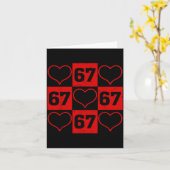 67 Xoxo Cute Heart Valentine’s Day 6 7 Six Seven M カード (黄色い花)