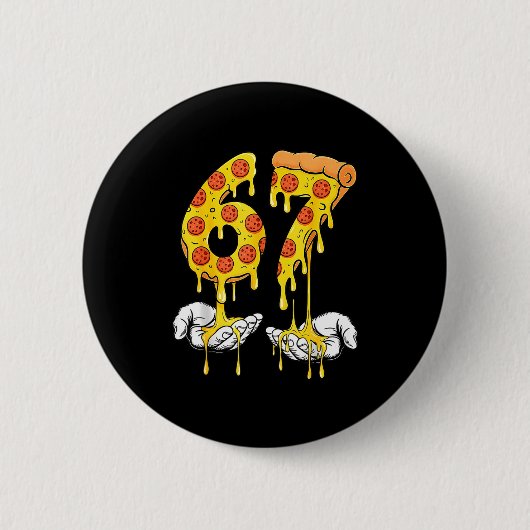 67 Zza ミーム 楽しい Zza ラバー  缶バッジ (正面)