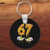 67 Zza Meme Funny Zza Lover  キーホルダー (正面)