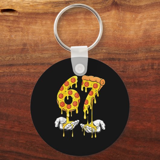 67 Zza Meme Funny Zza Lover  キーホルダー (正面)