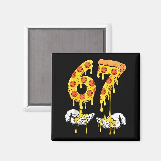 67 Zza Meme Funny Zza Lover  マグネット (正面/裏面)