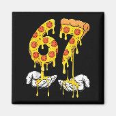 67 Zza Meme Funny Zza Lover  マグネット (正面)