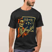 67eacher Halloween Skeleton Si Seven Meme Brainrot Tシャツ (正面)