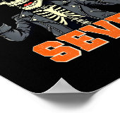 67endy Skeleton – 67 Six Seven Halloween 7 Long Sl ポスター (角)