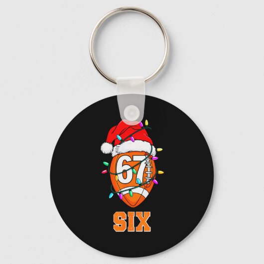 67endy Xmas Football – Six &amp; Seven Matching Co キーホルダー (正面)