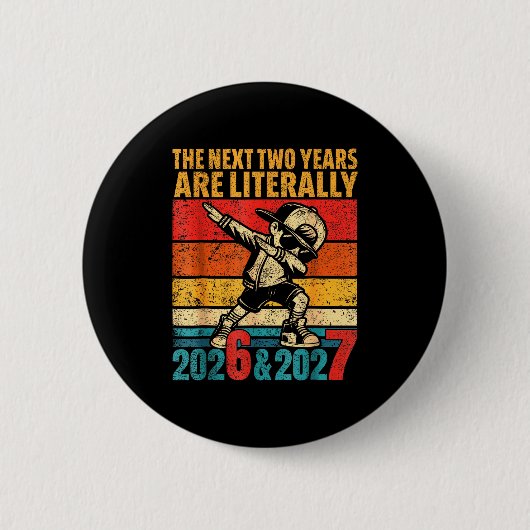 67nye2026おもしろい大晦日パーティー 6 7 ミーム キッズ 缶バッジ (正面)