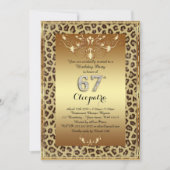 67th、誕生日パーティー67th、チータ王室のー金ゴールドプラス 招待状 (正面)