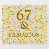 67th Birthday  スパークリングワインラベル (シングルラベル)