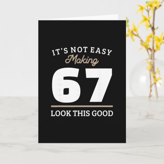 67th Birthday 67 Year Old Gift  カード (黄色い花)