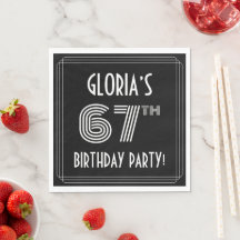 67th Birthday Party:アールデコスタイル+名前をカスタムする