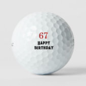 67th birthday party gift  Golf Balls ゴルフボール (正面)
