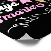 67th Day Of School 67 Days Smarter Coquette Bow Te ポスター (角)