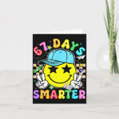 67th Day Of School 67 Days Smarter Teacher Boy Gir カード (正面)