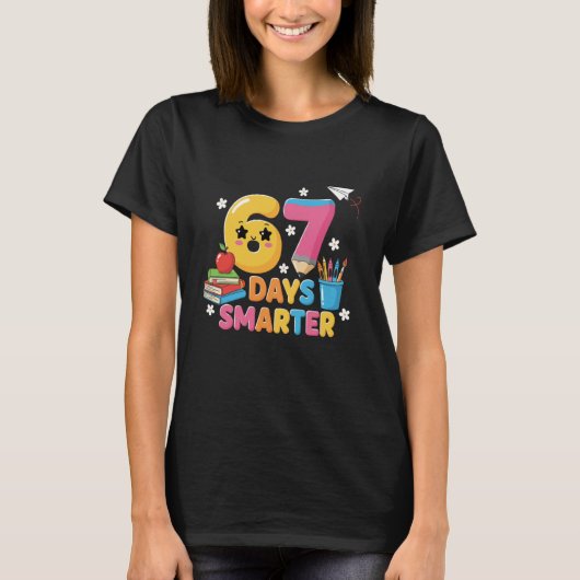 67th Day of School 67 Days Smarter Teacher Boys Gi Tシャツ (正面)
