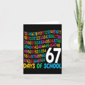 67th Day Of School 67 Math Numbers Teacher Kids 67 カード (正面)
