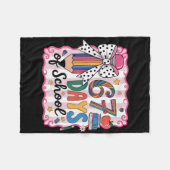 67th Day Of School 67 Six Seven Math Teacher  フリースブランケット (正面(横))