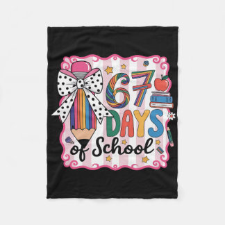 67th Day Of School 67 Six Seven Math Teacher  フリースブランケット