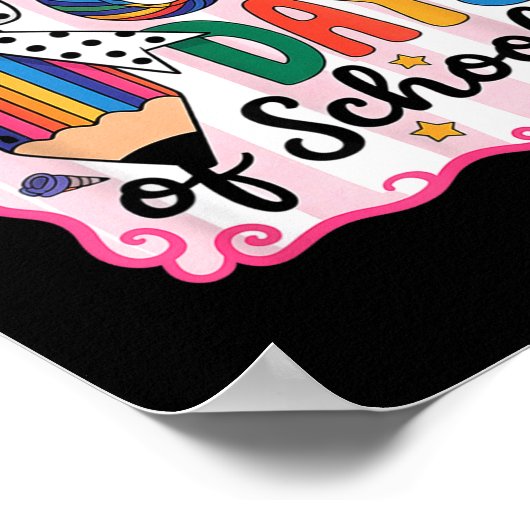 67th Day Of School 67 Six Seven Math Teacher  ポスター (角)