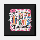 67th Day Of School 67 Six Seven Math Teacher  マグネット (正面)