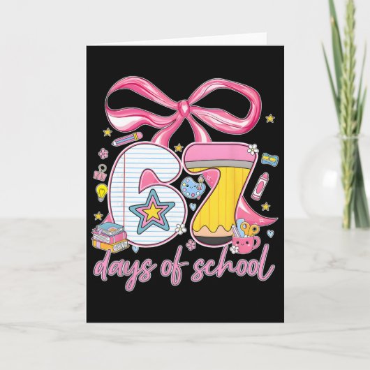 67th Day Of School 67 Six Seven Math Teacher Kids  カード (正面)