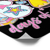 67th Day Of School 67 Six Seven Math Teacher Kids  ポスター (角)