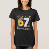 67th Day Of School 67 Six Seven Math Teacher Kids  Tシャツ (正面)