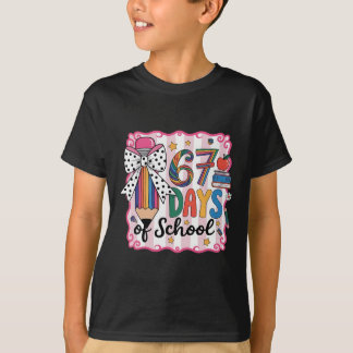 67th Day Of School 67 Six Seven Math Teacher  Tシャツ