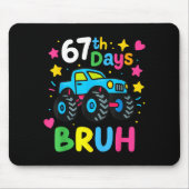 67th Day Of School Bruh Funny Meme 67 Monster Truc マウスパッド (正面)