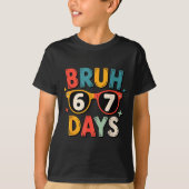 67th Day Of School Bruh Kids Celebration Design  Tシャツ (正面)