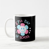 67th Day Of School Funny 100th Of School Students コーヒーマグカップ (左)