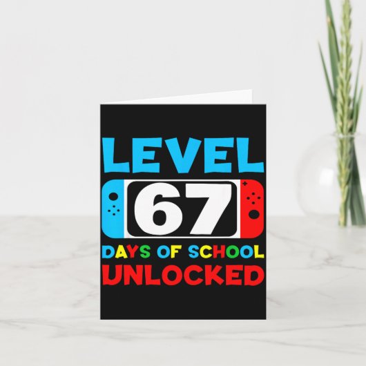 67th Day Of School Gamer Level 67 Days Unlocked 6  カード (正面)