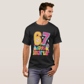 67th Day of School Shirt 67 Days Smarter Teacher B Tシャツ (正面フル)