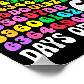 67th Day Of School Teacher 67 Days Math Numbers  ポスター (角)