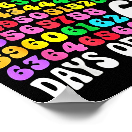 67th Day Of School Teacher 67 Days Math Numbers  ポスター (角)